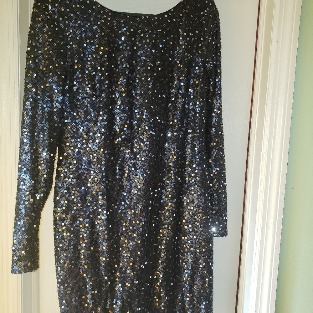 Black Sequin Dress